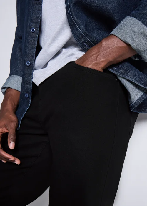 Black Stretch Slim Fit Jeans - 30 Waist Regular Image 4