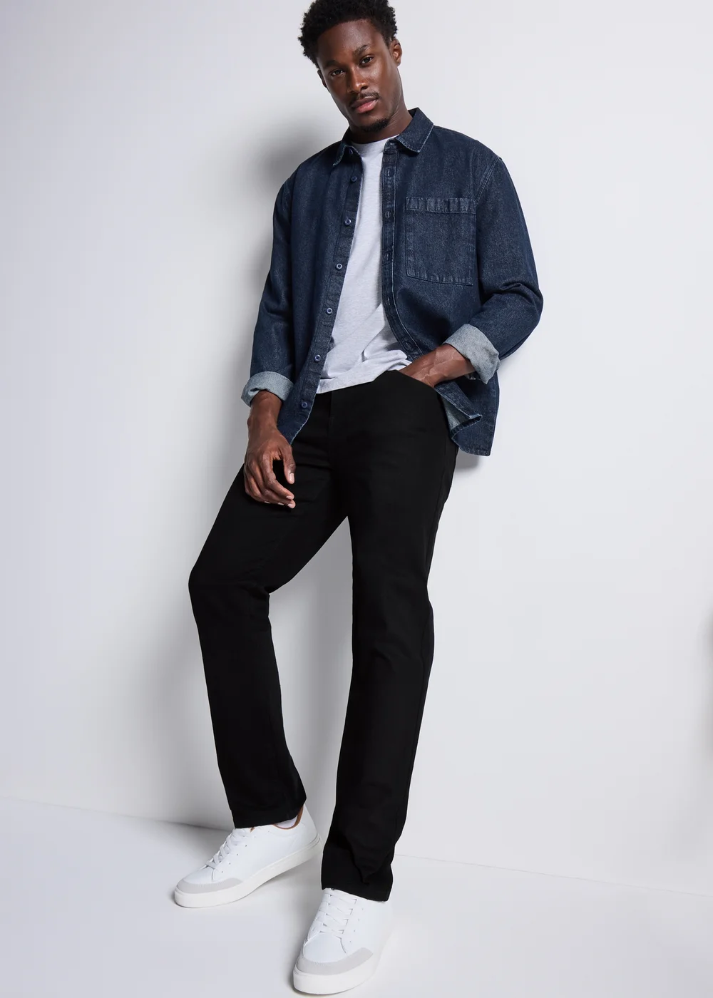 Black Stretch Slim Fit Jeans - 30 Waist Regular Image 2