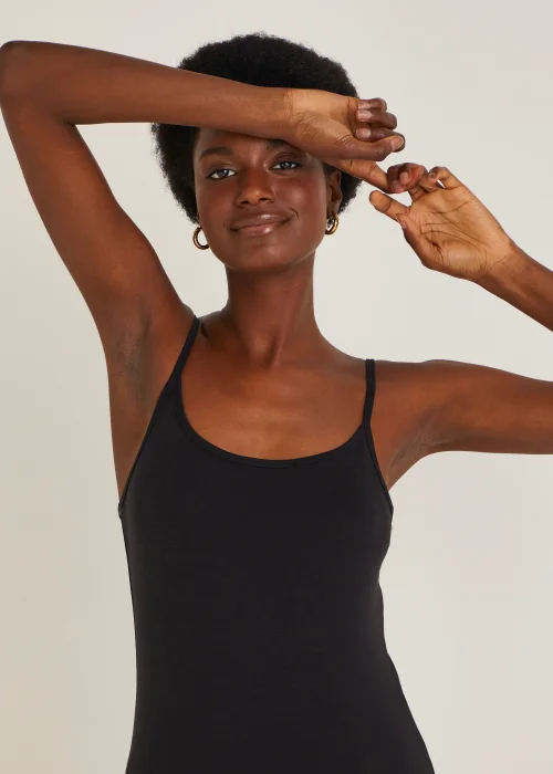 3 Pack Black Essential Cami Tops - Size 8 Image 4