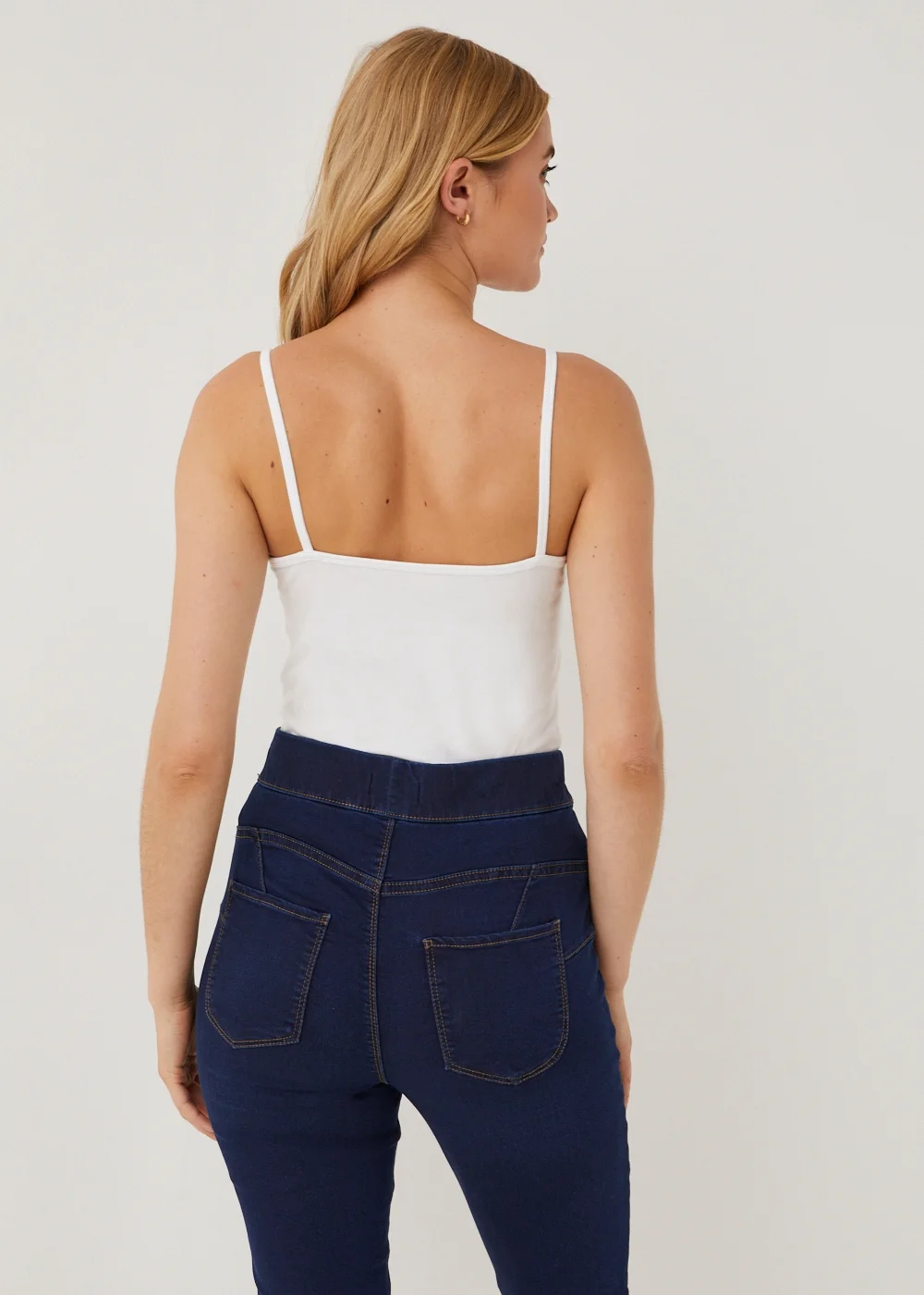 3 Pack White Essential Cami Tops - Size 8 Image 2