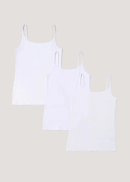 3 Pack White Essential Cami Tops - Size 8 Image 4