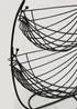 Black Wire Two Tier Fruit Basket Image 2