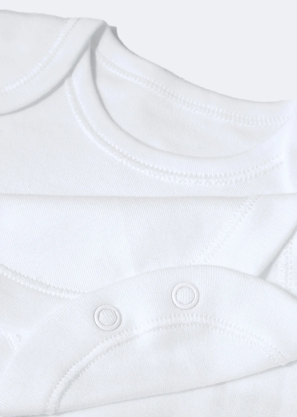 Baby 5 Pack White Bodysuits (Tiny Baby-36mths) - First Size Image 2