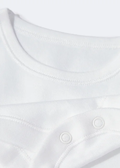 Baby 5 Pack White Sleeveless Bodysuits (Newborn-36mths) - Up to 1 Month Image 2