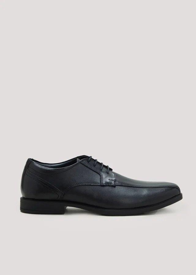 Soleflex Black Tramline Derby Shoes