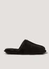 Black Faux Fur Mule Slippers - Size 6 Image 1