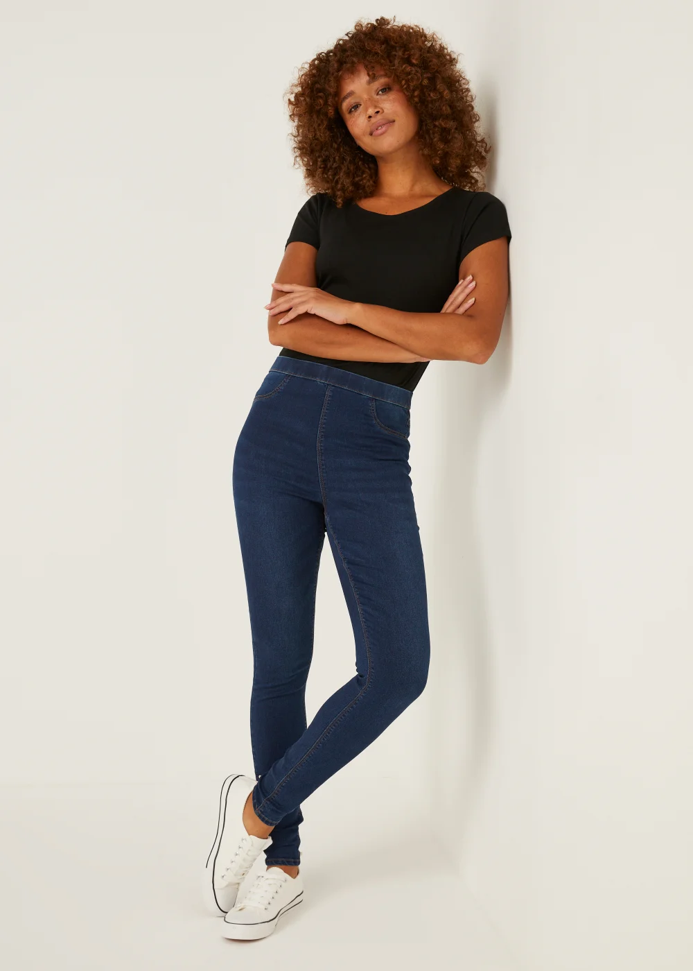 Rosie Dark Wash Pull On Jeggings - Size 08 29 leg Image 1