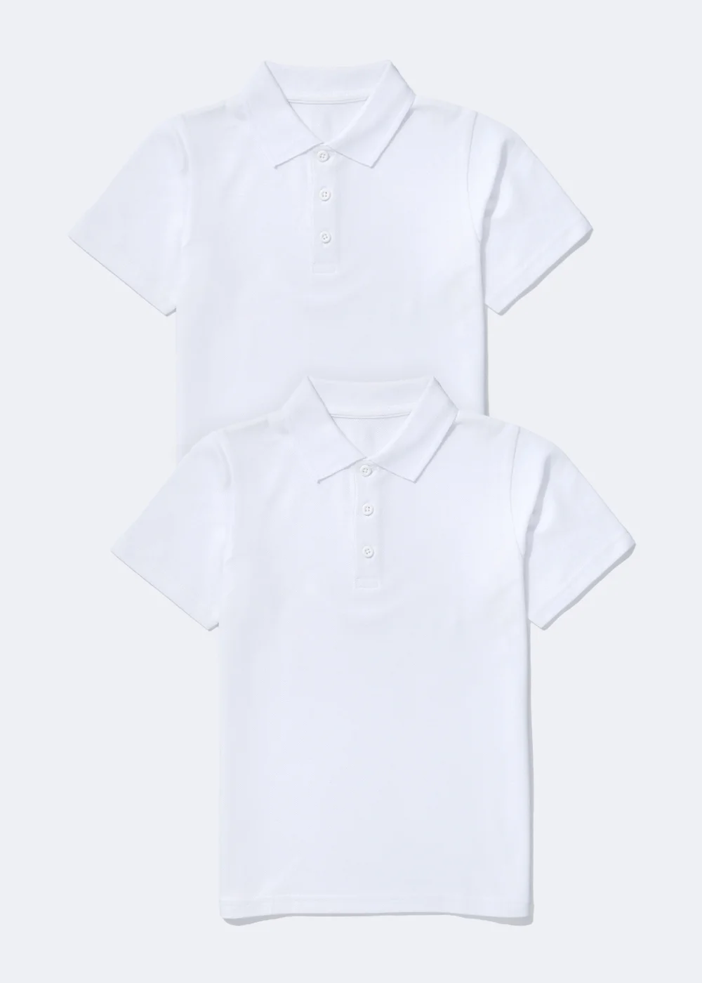 Kids 2 Pack White School Polo Shirts (4-16yrs) - Age 3 Years Image 1