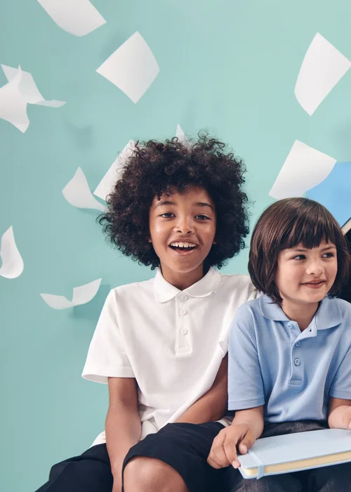 Kids 2 Pack White School Polo Shirts (4-16yrs) - Age 3 Years Image 3