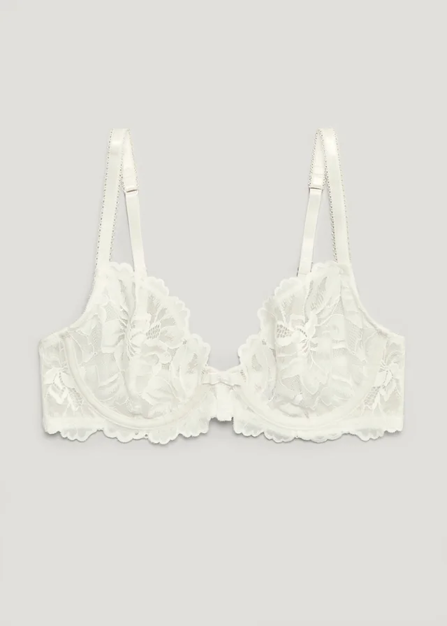 Cream Lace Non Padded Bra
