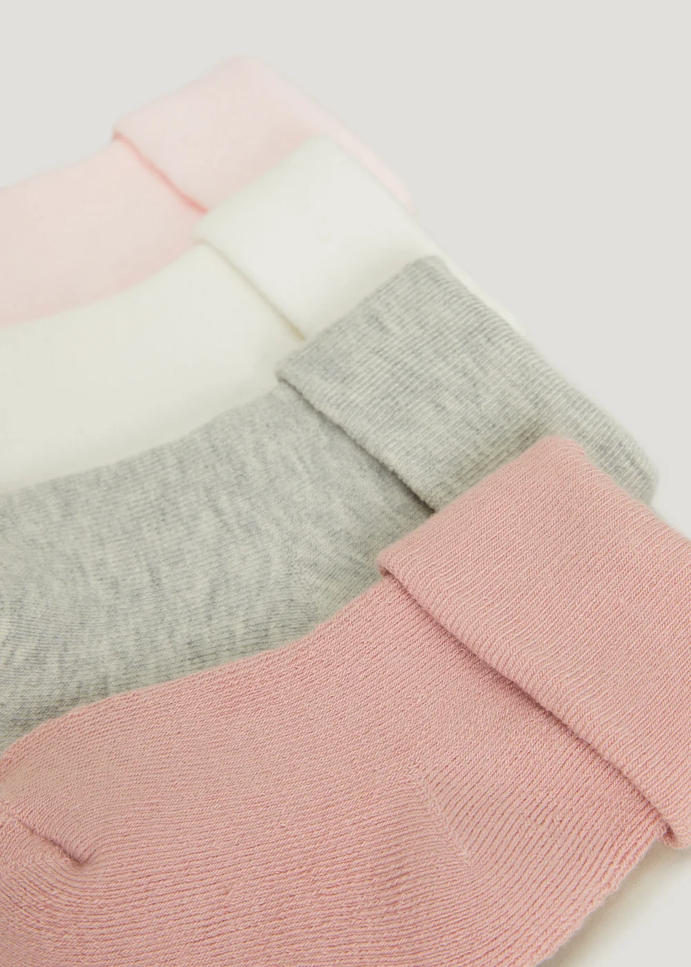 Unisex 4 Pack Pink Terry Tot Baby Socks (Newborn-12mths) - Newborn Image 2