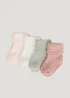 Unisex 4 Pack Pink Terry Tot Baby Socks (Newborn-12mths) - Newborn Image 1