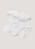 3 Pack White Frill Baby Socks (Newborn-12mths) - Up to 1 Month Image 1