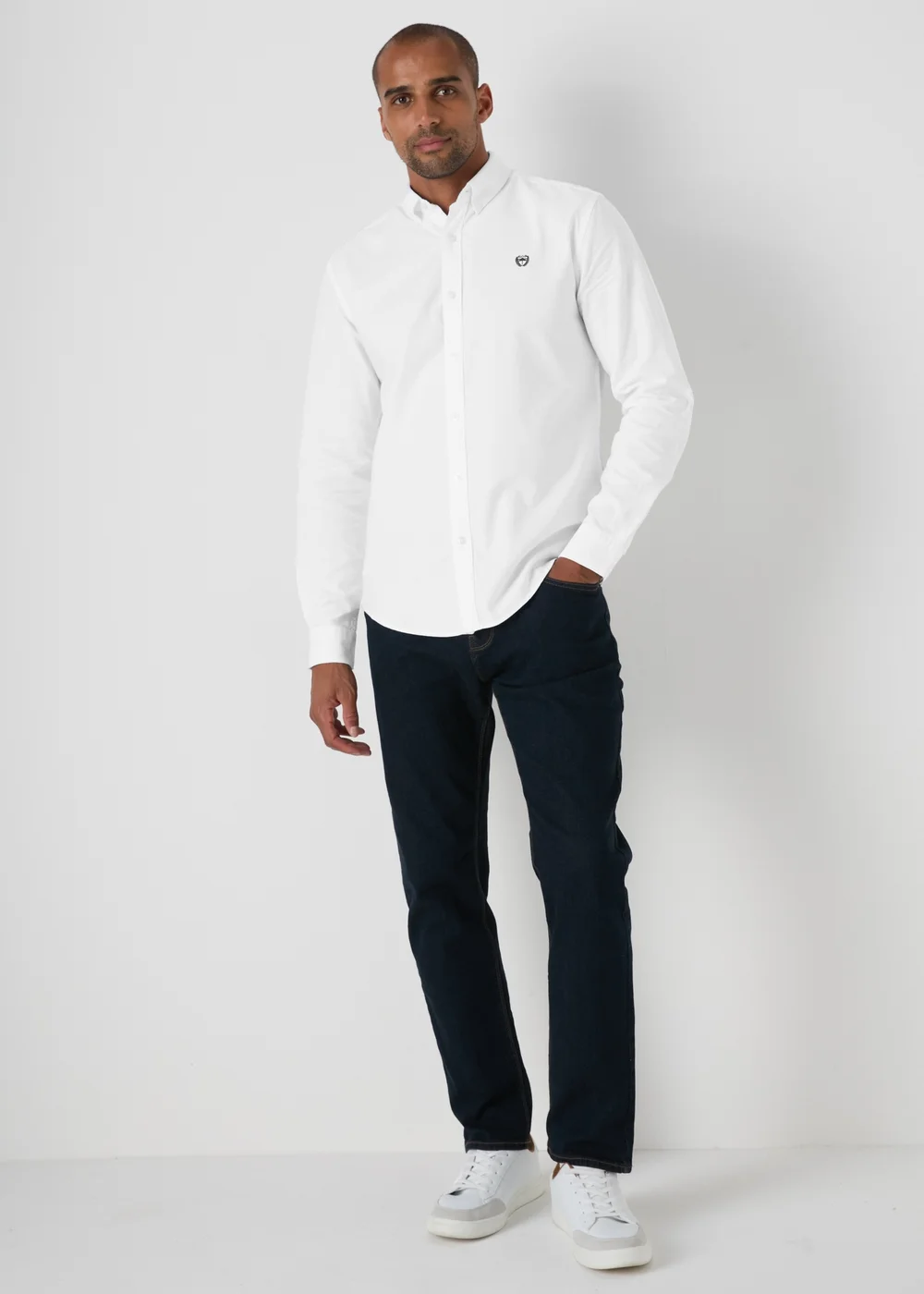 White Oxford Shirt - Large Image 1