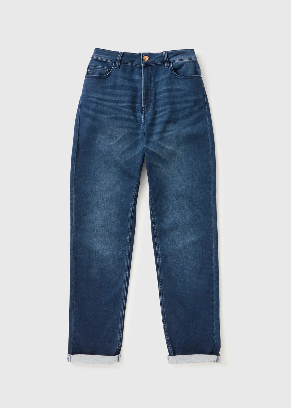 Dark Wash Stretch High Rise Slim Jeans - 8 Image 4