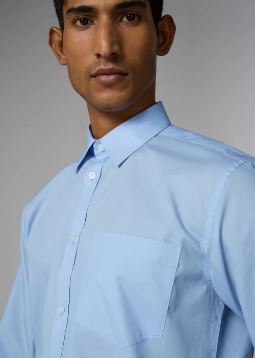 Taylor & Wright Blue Easy Care Regular Fit Shirt - 15 Collar Image 3