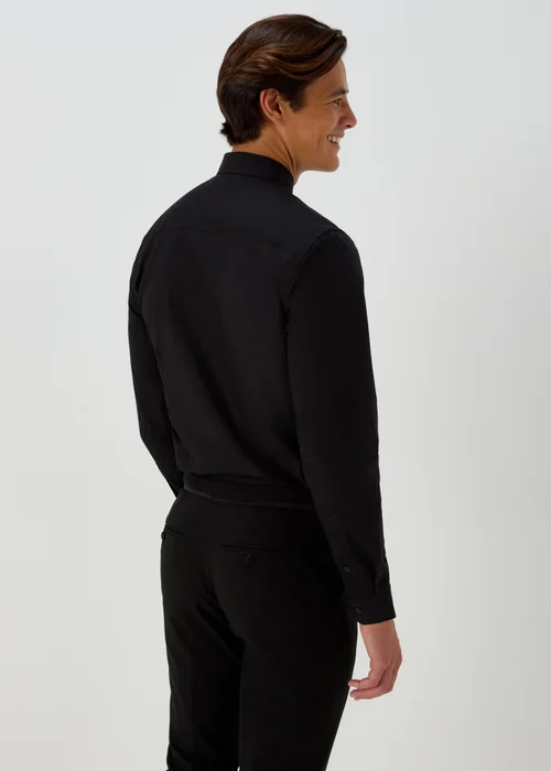 Taylor & Wright Black Easy Care Slim Fit Shirt - 14 Collar Image 3
