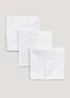 3 Pack White Star Muslin Cloths (73cm x 73cm) - One Size Image 1