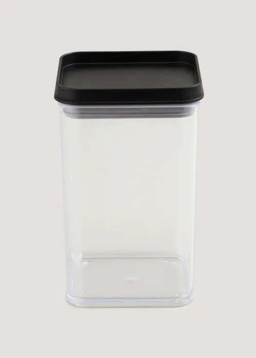 Black Lid Stackable Food Storage (1L) Image 1