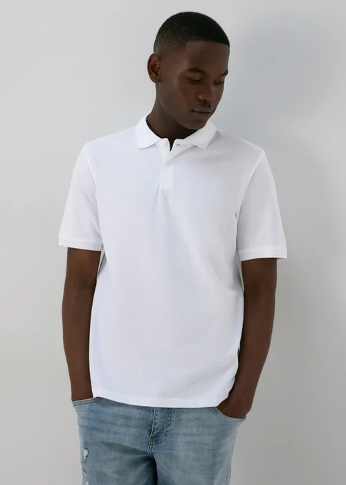White Essential Polo Shirt - Small Image 1