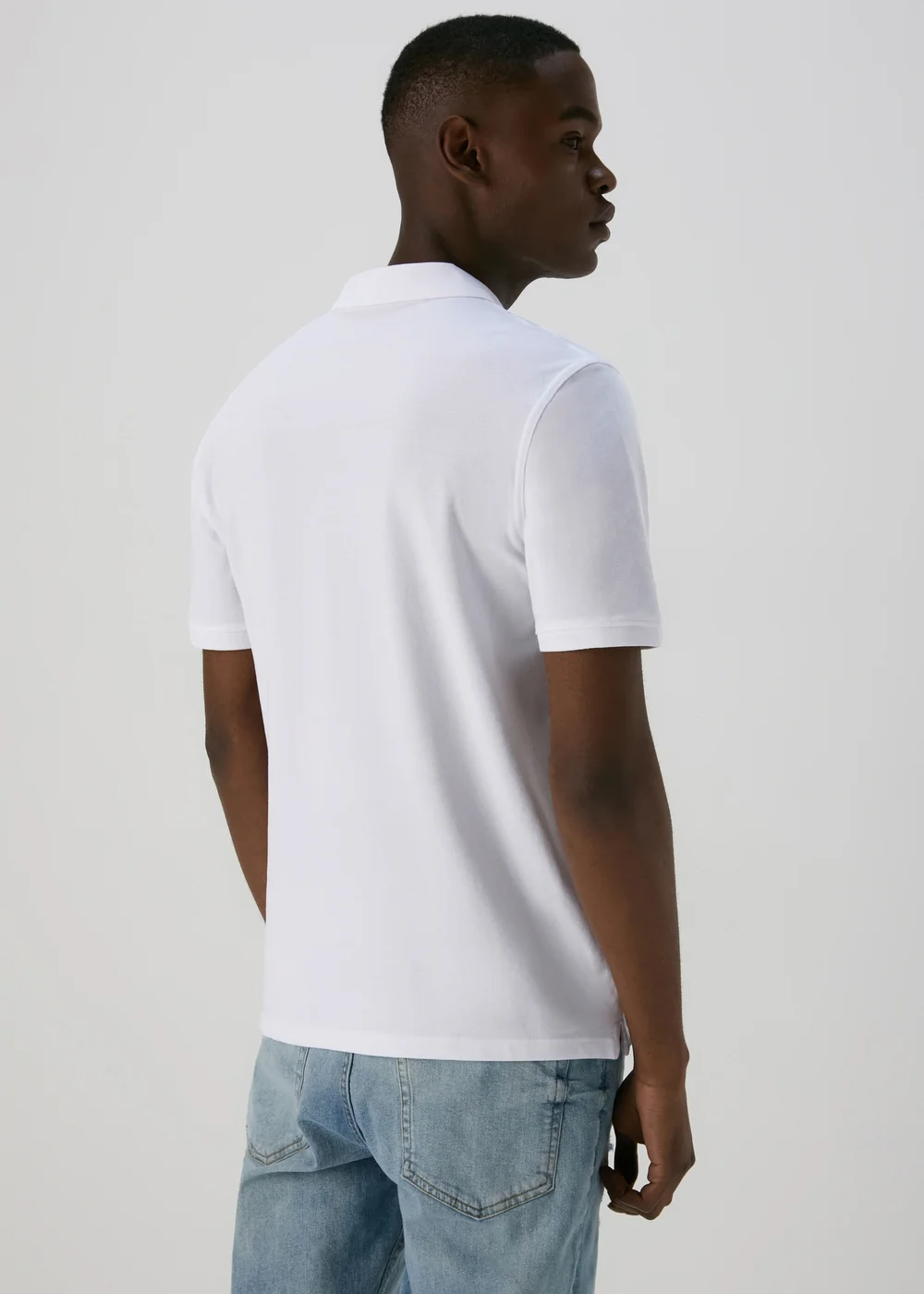 White Essential Polo Shirt - Small Image 2