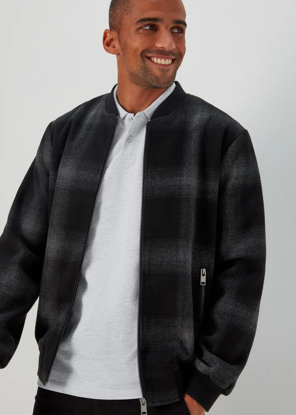 Grey Essential Polo Shirt - Small Image 1