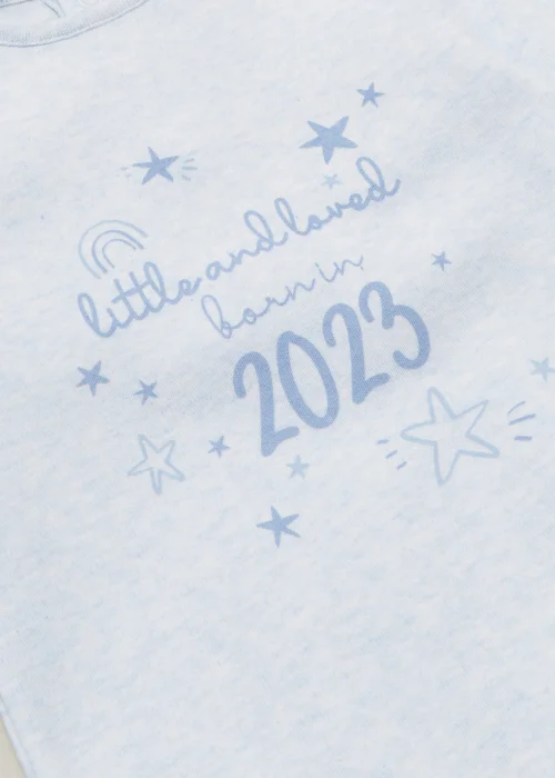 Baby Blue Born in 2023 Sleepsuit (Tiny Baby-18mths) - Tiny Baby Image 2