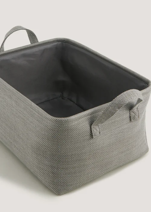 Grey Soft Storage Basket Image 2