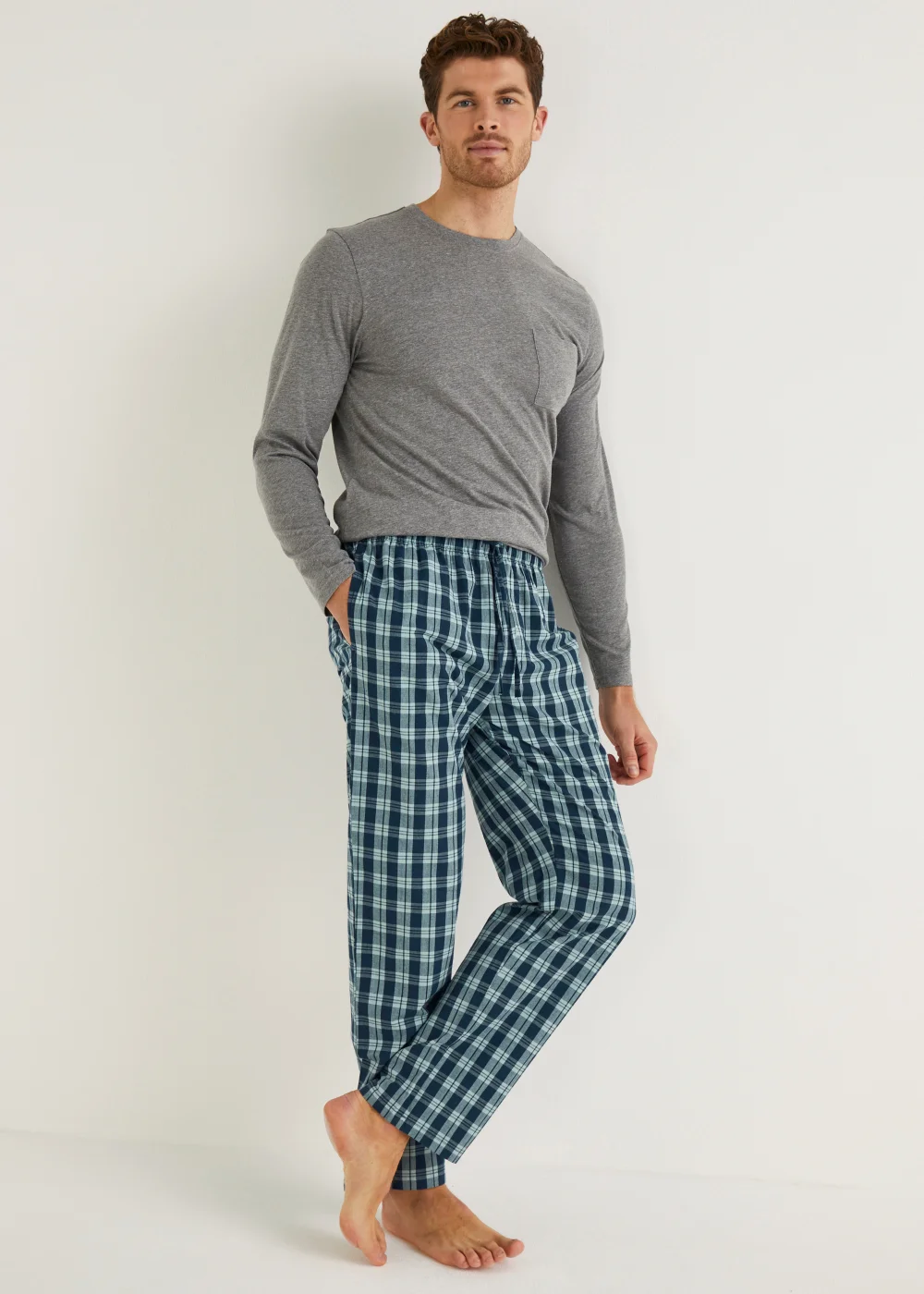 Green Check Pyjama Set - Small Image 1