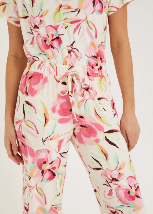 Cream Floral Pyjama Bottoms - Extra small Image 2