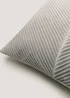 Light Grey Pleated Velvet Cushion Image 2