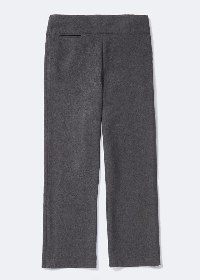 Girls Grey Straight Leg School Trousers (3-13yrs)