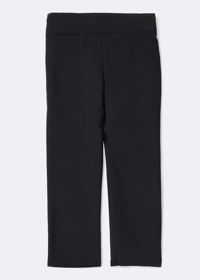 Girls Black Straight Leg School Trousers (3-13yrs)