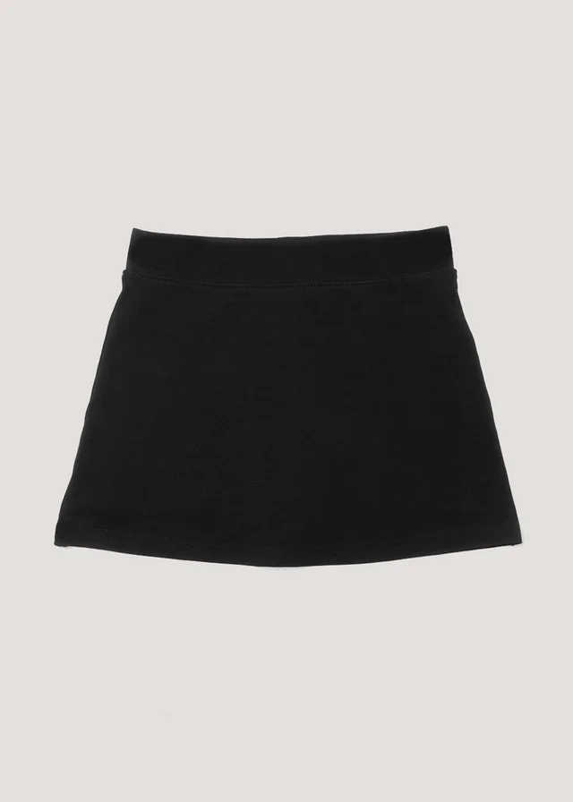 Girls Black Jersey School Sports Skort (3-13yrs)
