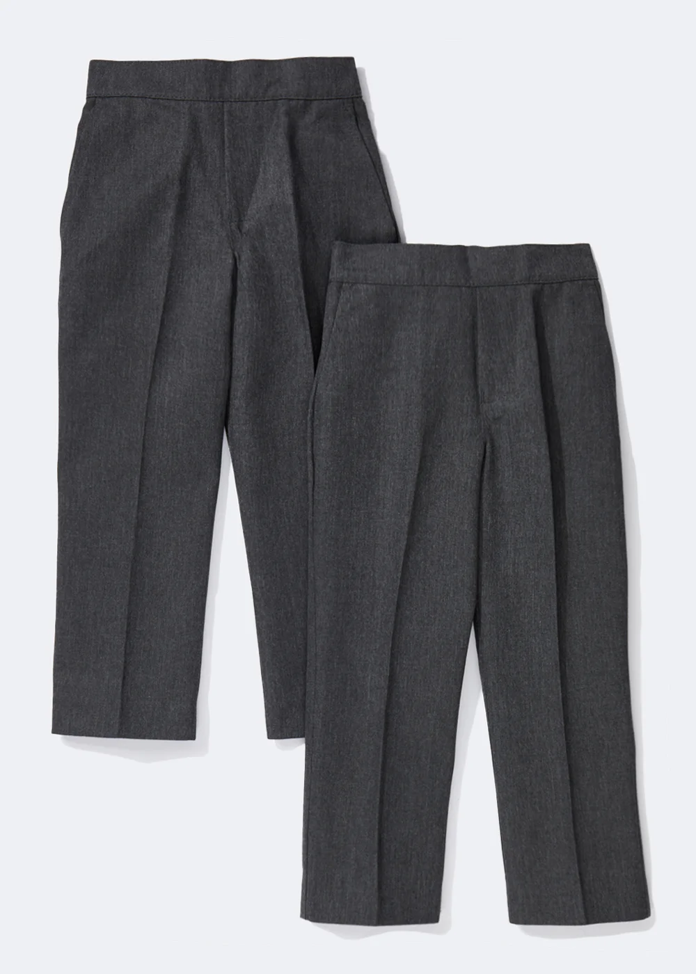 Boys 2 Pack Grey Slim Fit School Trousers (3-13yrs) - Age 3 Years Image 1