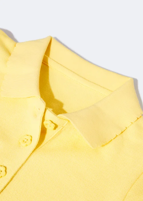 Girls 2 Pack Yellow Pretty Scallop Collar School Polo Shirts (3-13yrs) - Age 8 Years Image 2