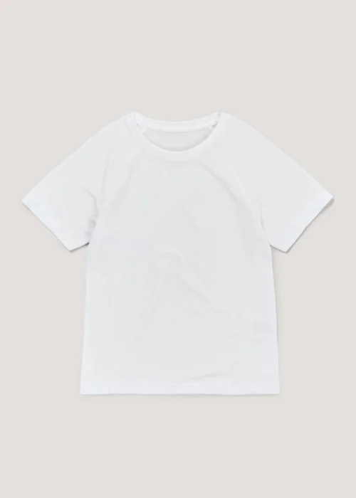 Kids White School Sports T-Shirt (3-13yrs) - Age 3 Years Image 1