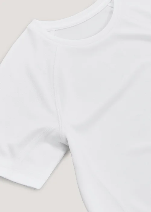 Kids White School Sports T-Shirt (3-13yrs) - Age 3 Years Image 2