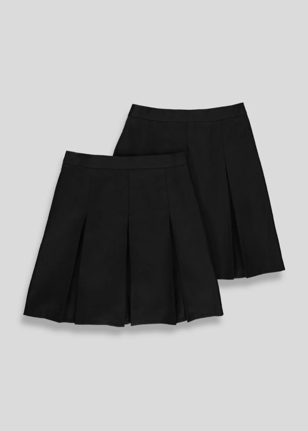 Girls 2 Pack Black Box Pleat School Skirts (4-16yrs) - Age 3 Years Image 1