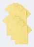 Kids 5 Pack Yellow School Polo Shirts (3-13yrs) - Age 8 Years Image 1