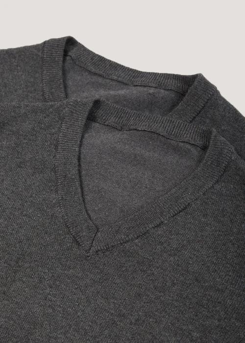 Kids 2 Pack Grey V-Neck School Jumpers (3-13yrs) - Age 3 Years Image 2