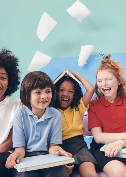 Kids 2 Pack Light Blue School Polo Shirts (3-16yrs) - Age 3 Years Image 3