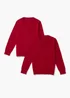 Kids 2 Pack Red V-Neck School Jumpers (3-13yrs) - Age 3 Years Image 1