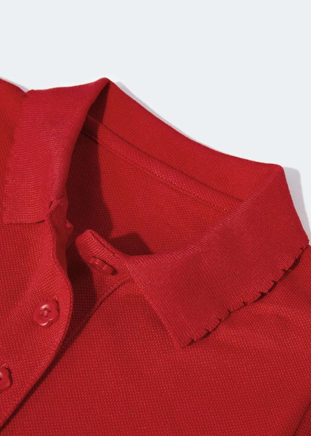 Girls 2 Pack Red Scallop Collar School Polo Shirts (3-13yrs) - Age 10 Years Image 2