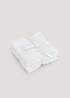 4 Pack White 100% Egyptian Cotton Face Cloths Image 1