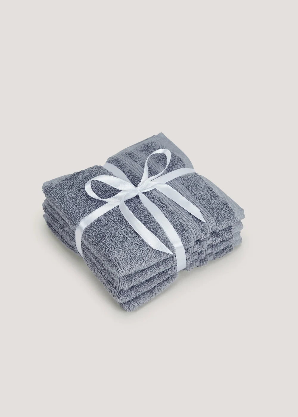 4 Pack Blue 100% Egyptian Cotton Face Cloths Image 1