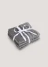 4 Pack Dark Grey 100% Egyptian Cotton Face Cloths Image 1