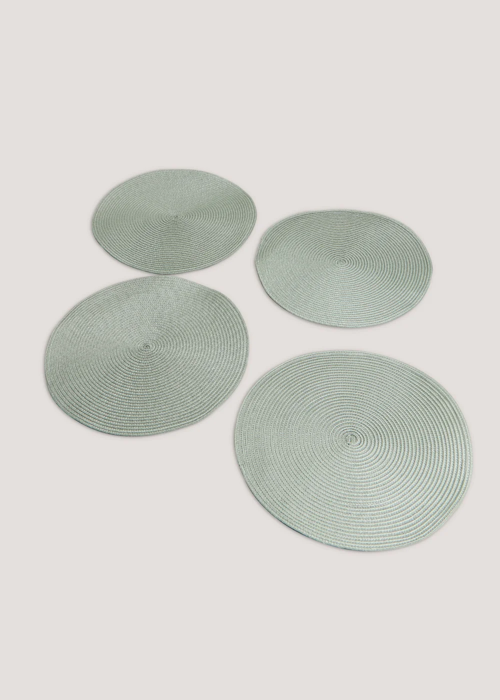 4 Pack Iceberg Green Woven Placemats Image 1