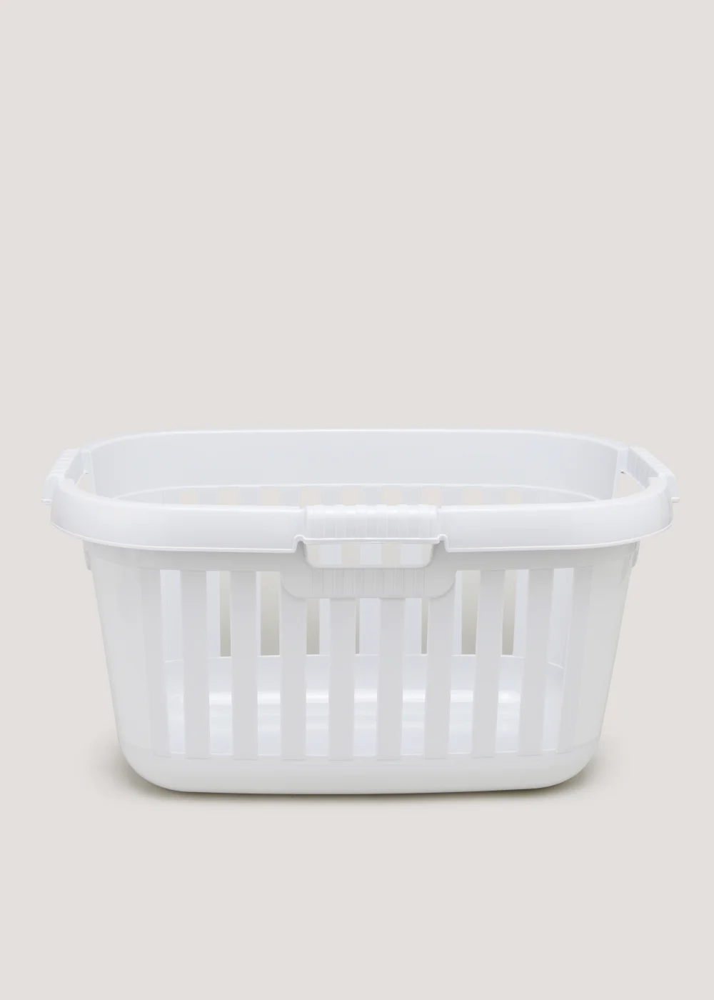 Grey Plastic Laundry Basket (31.5cm x 59cm x 35cm) Image 1