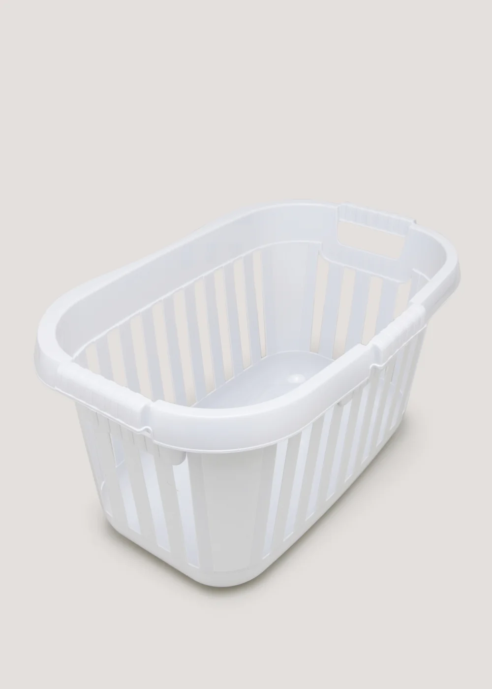 Grey Plastic Laundry Basket (31.5cm x 59cm x 35cm) Image 2